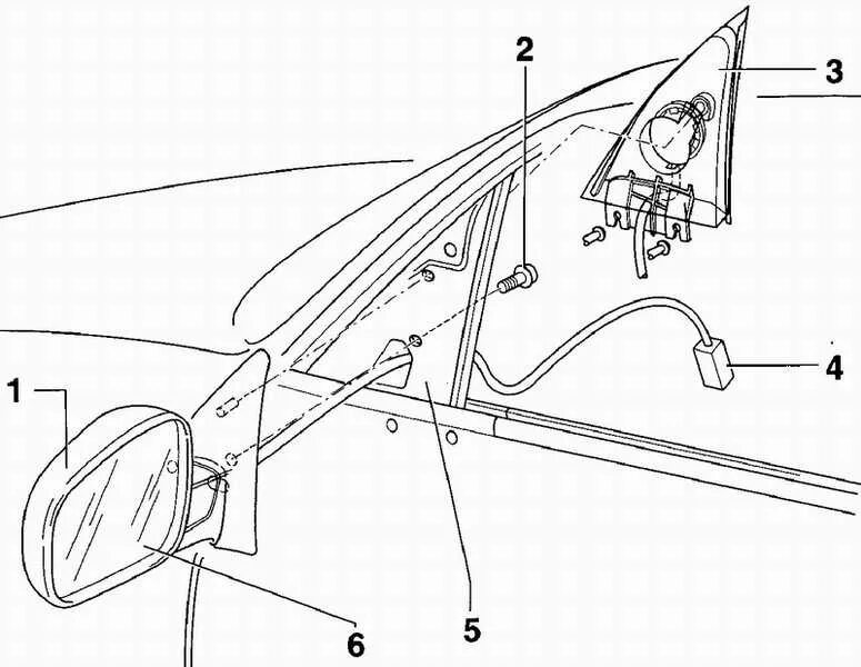 Боковые зеркала Пассат б5. Боковое зеркало Passat b6 схема.