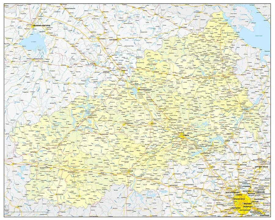 Карта тверской г. Тверская область на карте. Тверская область карта подробная. Карта Тверской обл с деревнями. Карта Тверской области с деревнями.