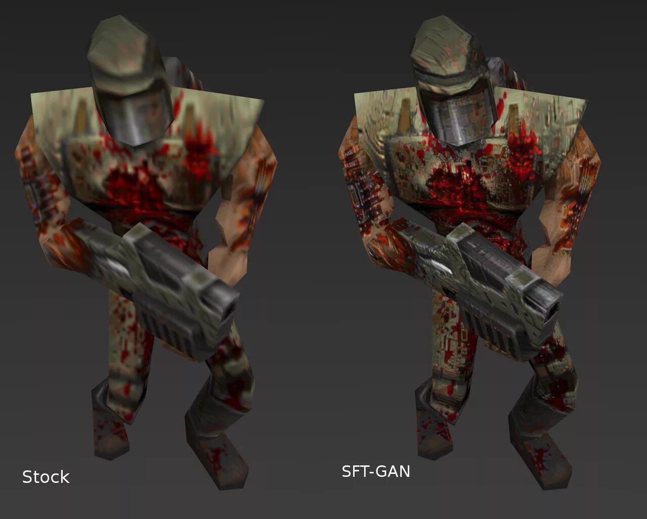 Ai texture upscale. Визор квейк. нейросеть upscale. апскейл в играх.