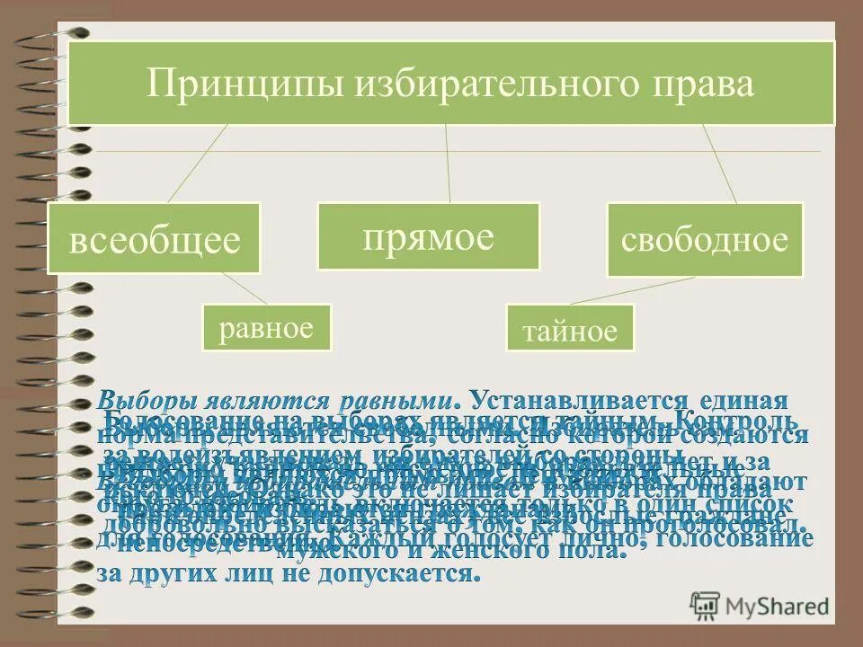 Избирательное право принципы. Принципы избирательно в тайном голосовании