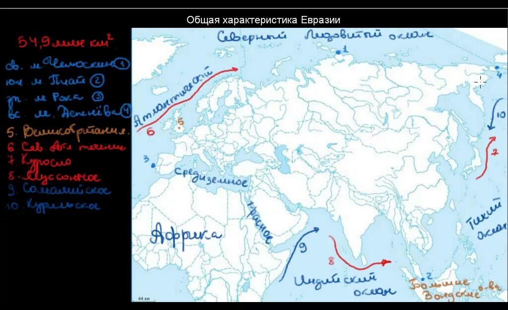 Северные моря евразии. Евразия проливы Евразии. Заливы и проливы Евразии на карте. Евразия заливы проливы острова полуострова. Острова и полуострова Евразии на карте.