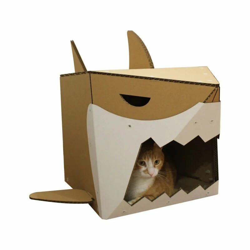 Картон кэт. Картонный кот. Домик для кошки из картона. Домик для кота из картона. Картонный домик для кошки белый.