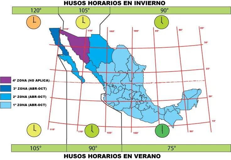 Часовые пояса Мексики. Часовые пояса Мексики на карте. Сколько часовых поясов в Мексике. Часовой пояс Мехико.