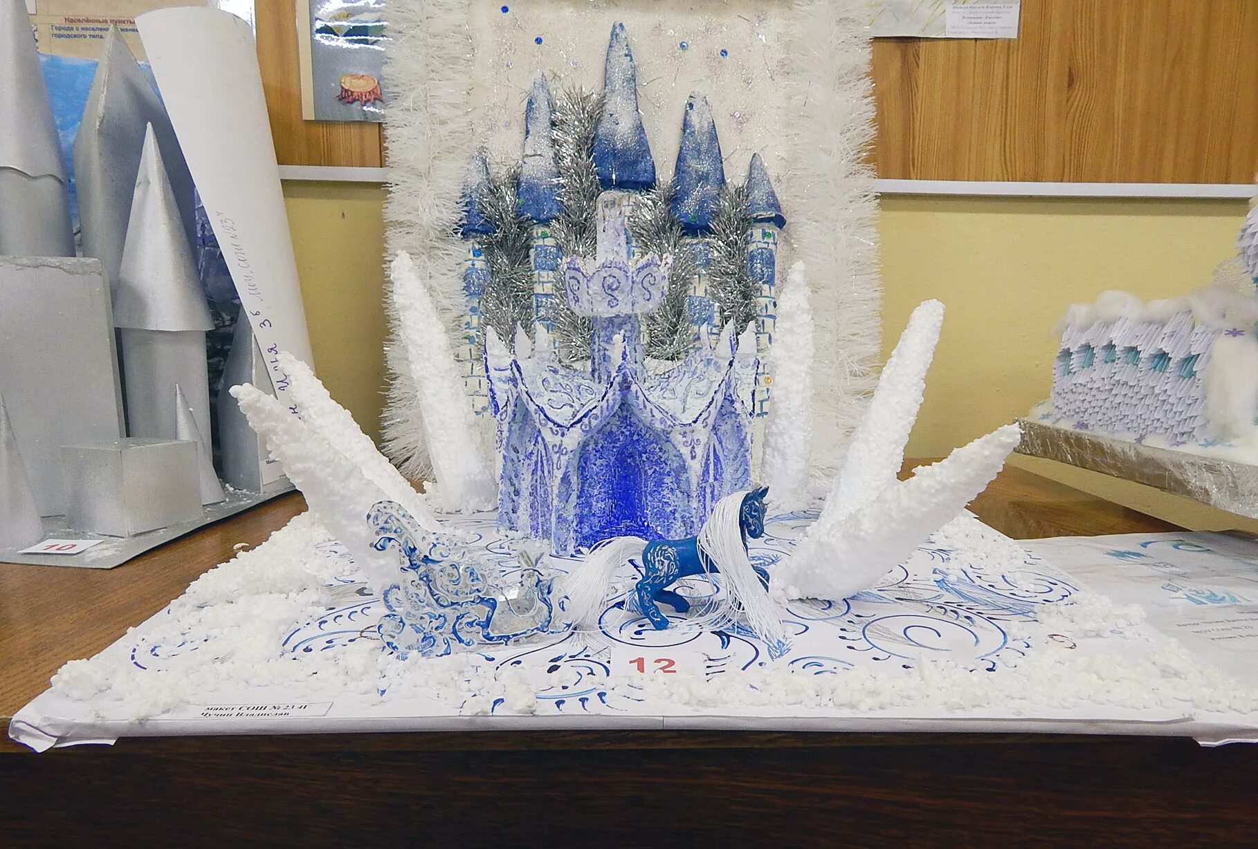творческие работы зима. поделки на тему зима. зимняя поделка в детский сад. коллективные творческие работы зимние. конкурс зимняя фантазия поделки.