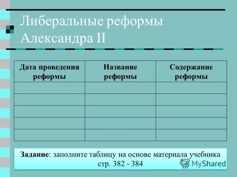 Либеральные реформы кратко