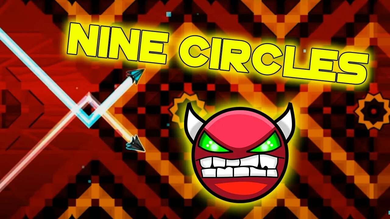 Nine circles geometry dash. Nine circles gd. найн серклс геометрии даш. nine circles 100%.