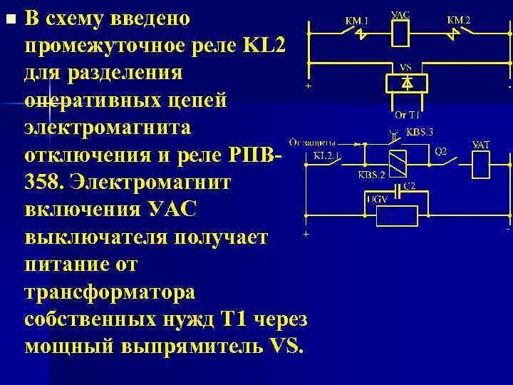 Цепи питания катушек