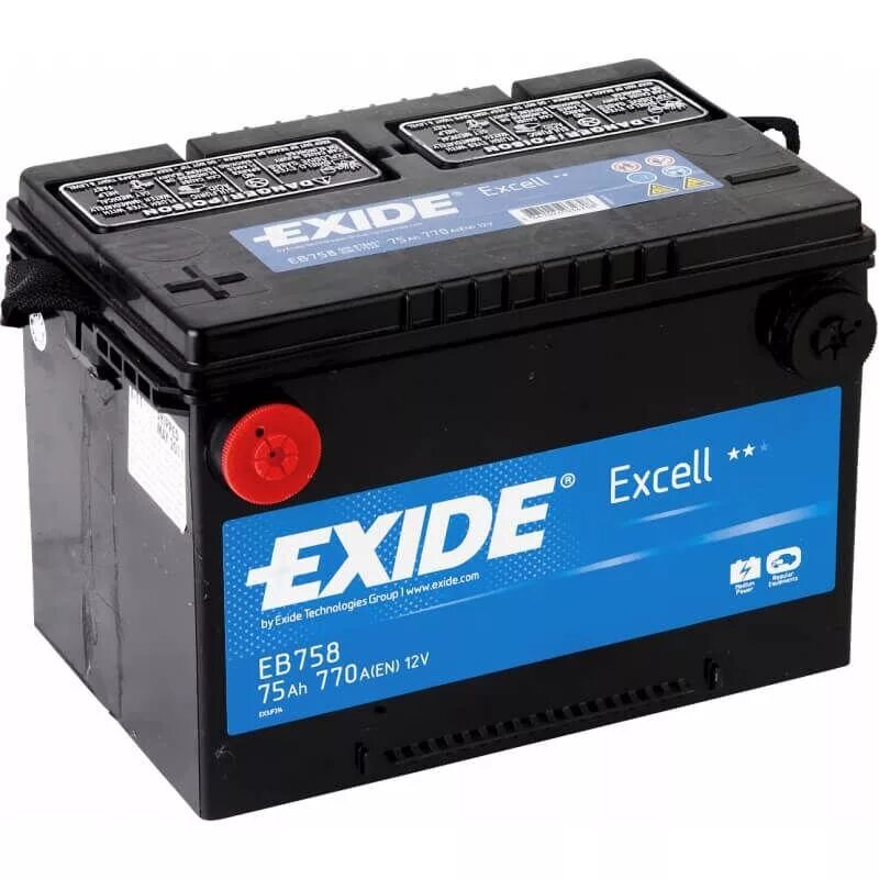 Купить ам аккумулятор. Аккумулятор Exide 75ah. Аккумулятор автомобильный Exide Excell eb621. АКБ С боковыми клеммами Exide.