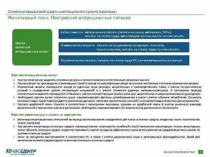 Финансовое составляющее проекта