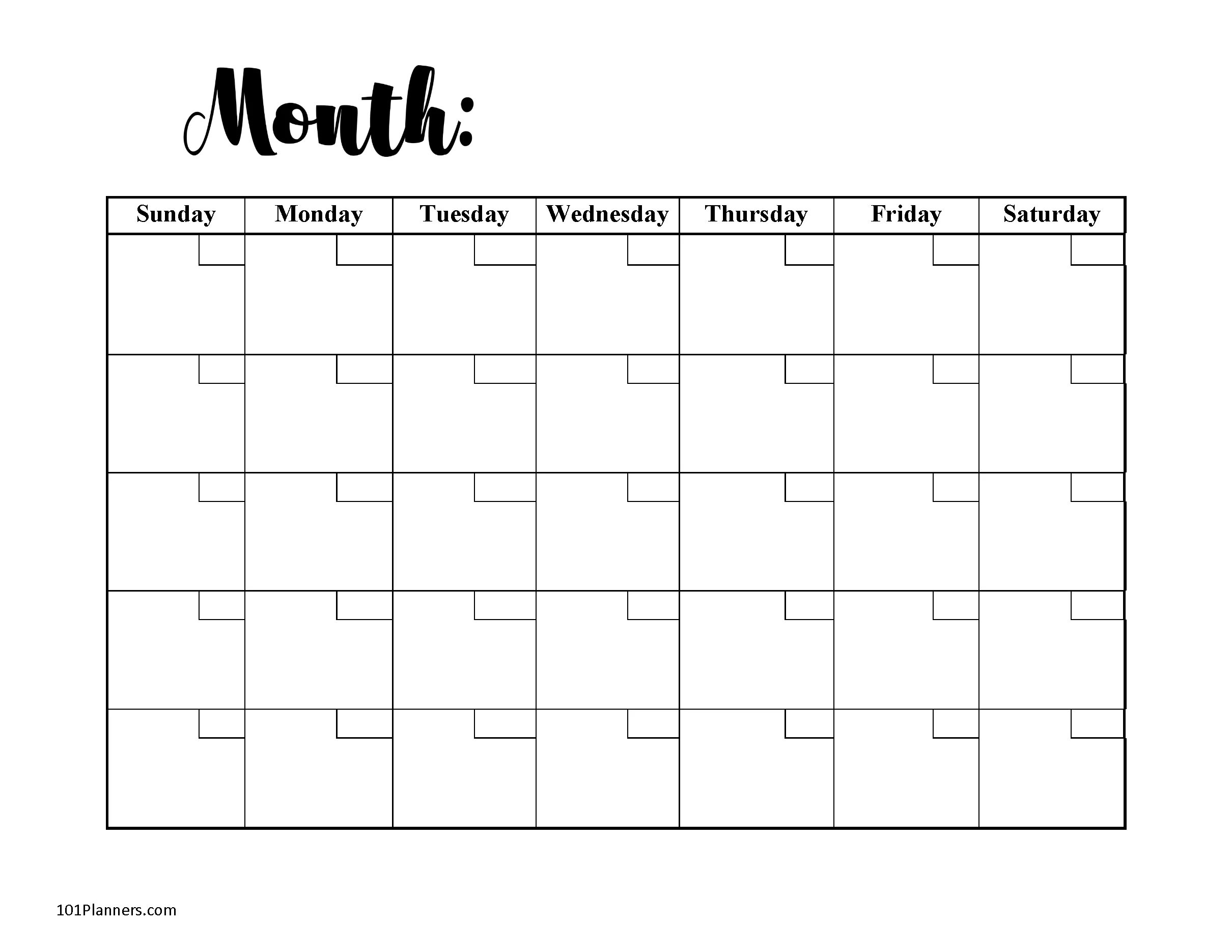 Print month