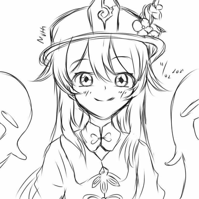 рисунок ху тао из геншин. геншин impact ху тао срисовка. геншин рисунки для срисовки. раскраска геншин ху тао. хутао геншин раскраска.