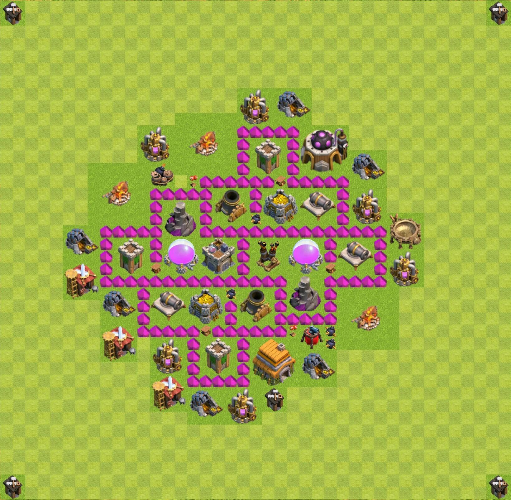 Clash of clans тх 6. Ратуша 6 расстановка. Ратуша 6 ТХ. Клэш оф кланс 6 ратуша. База в клэш оф кланс 6 ТХ.