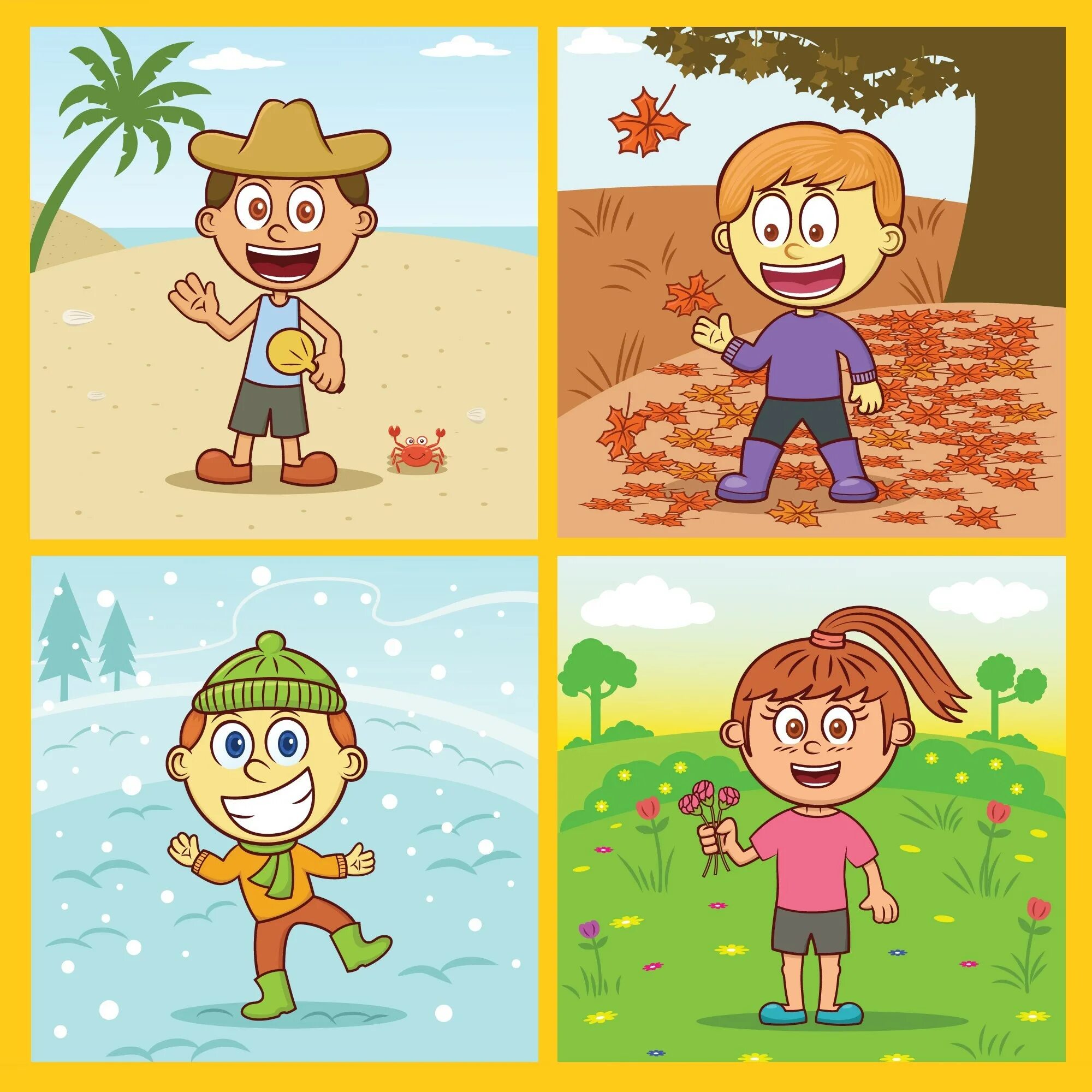 Seasons for children. Seasons карточки. 4 Seasons for Kids.