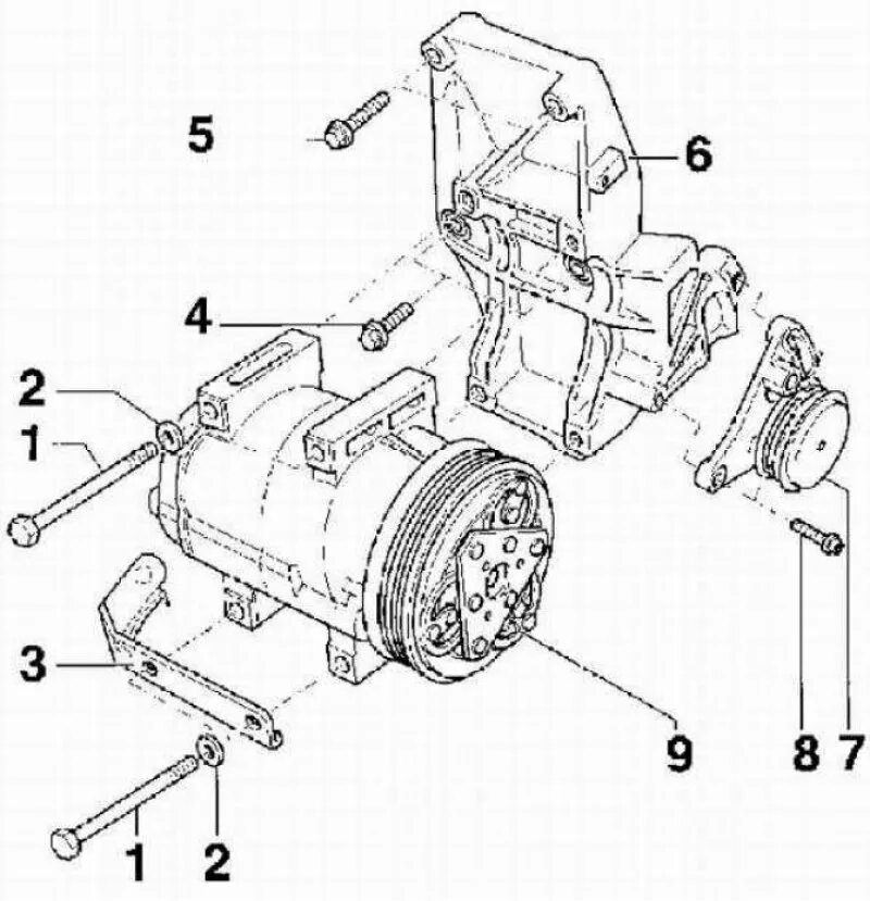 Болты компрессора кондиционера Volkswagen Passat b5. Компрессор кондиционера Passat b5. Компрессор кондиционера Фольксваген Пассат б5. Компрессор кондиционера Ауди а4 б5 1.6. Как крепится компрессор