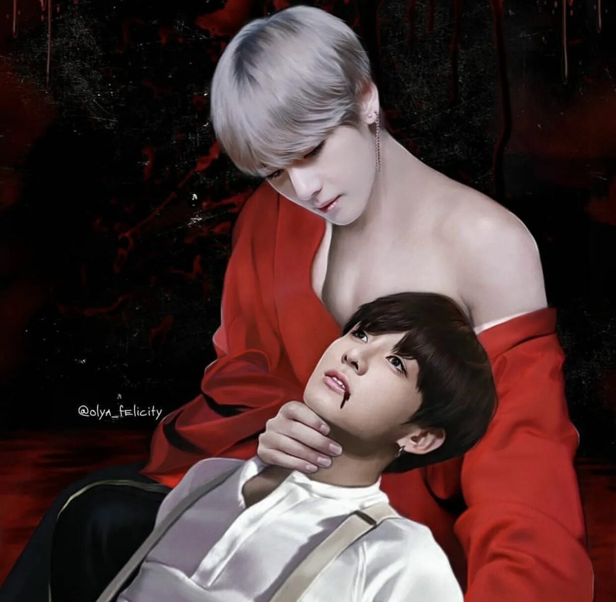 Вигуки БТС. БТС арт 18 Вигуки вампиры. БТС Vkook Art 18 +. БТС Чонгук и Тэхен арт 18. Фф вигуки сладкие