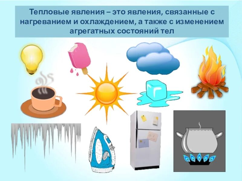 Нагревание рисунок. Тепловые явления. Тепловые явления в природе. Примеры тепловых явлений. Тепловые явления примеры.