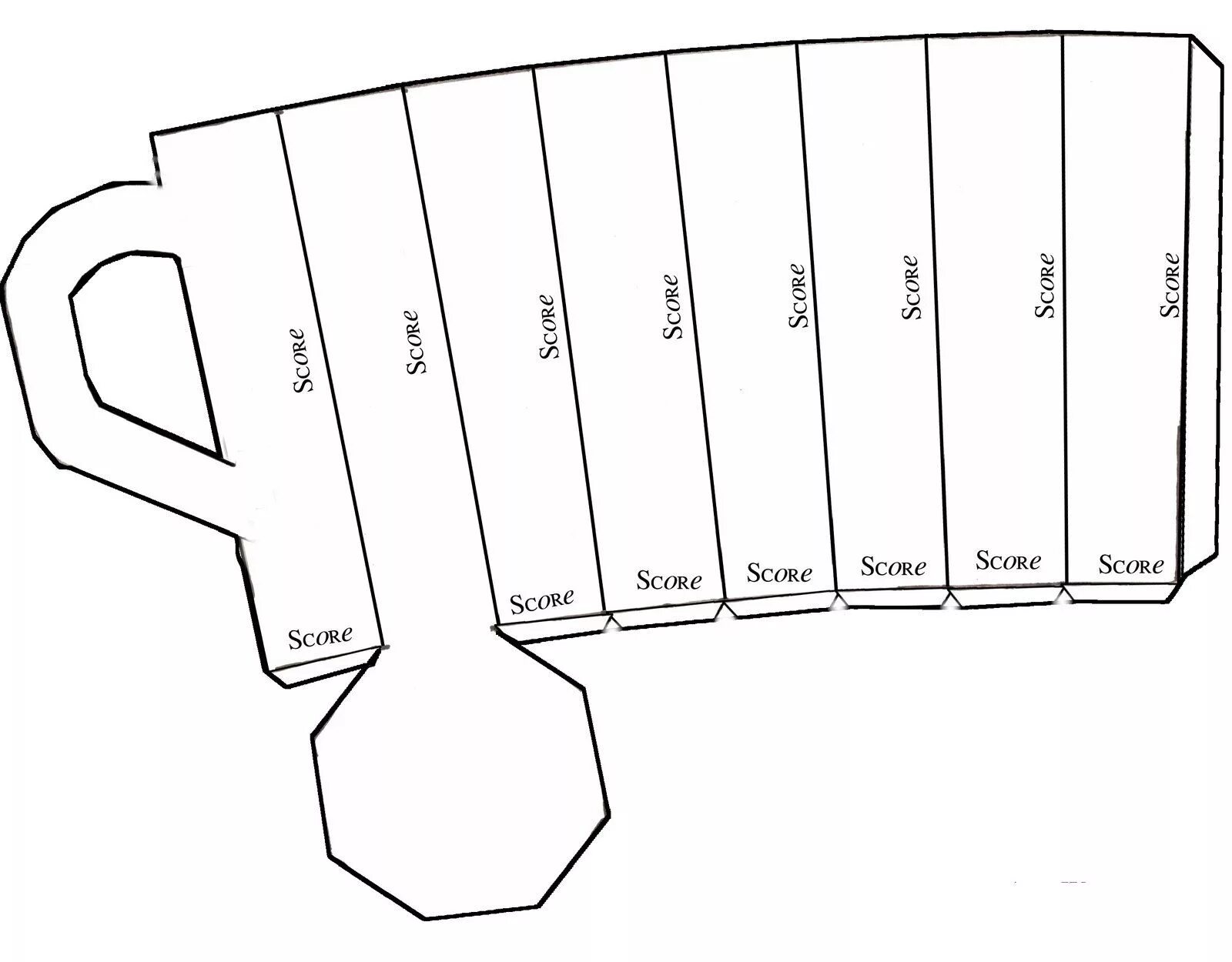 Поделки из бумажных стаканчиков. Развертка чашки. Кружка из картона. Трафареты в коробочке. Поделка кружка для папы.
