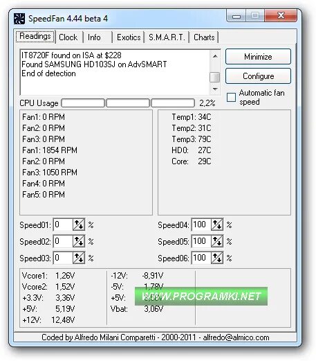 Speedfan как настроить кулер процессора. 52. 52. как управлять программой speedfan. Speedfan 4.