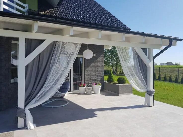Pin van Bij Guusje Thuis op Guusje Porch Terrasoverkapping, Tuin veranda, Achter