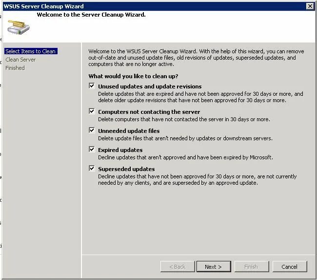 Cleanup exe что это. Wsus 3.0. server cleanup wizard. windows server update services wsus презентация. сервер сус.