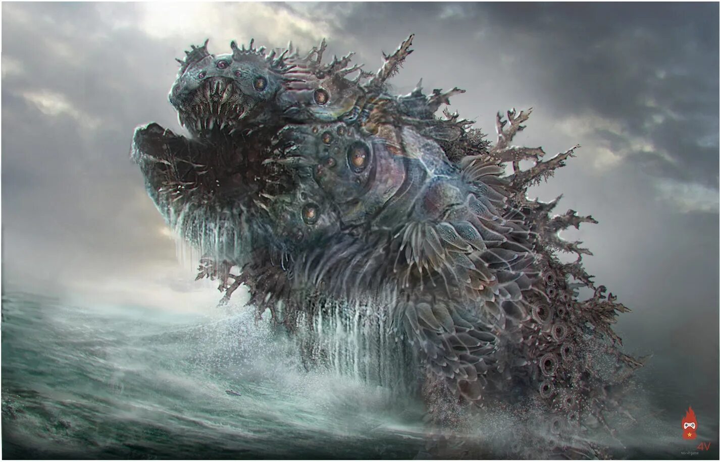 водолаз лавкрафт. кайджу бэллок. морские чудовища. гигантский осьминог кракен. русалка морское чудовище фэнтези арт.