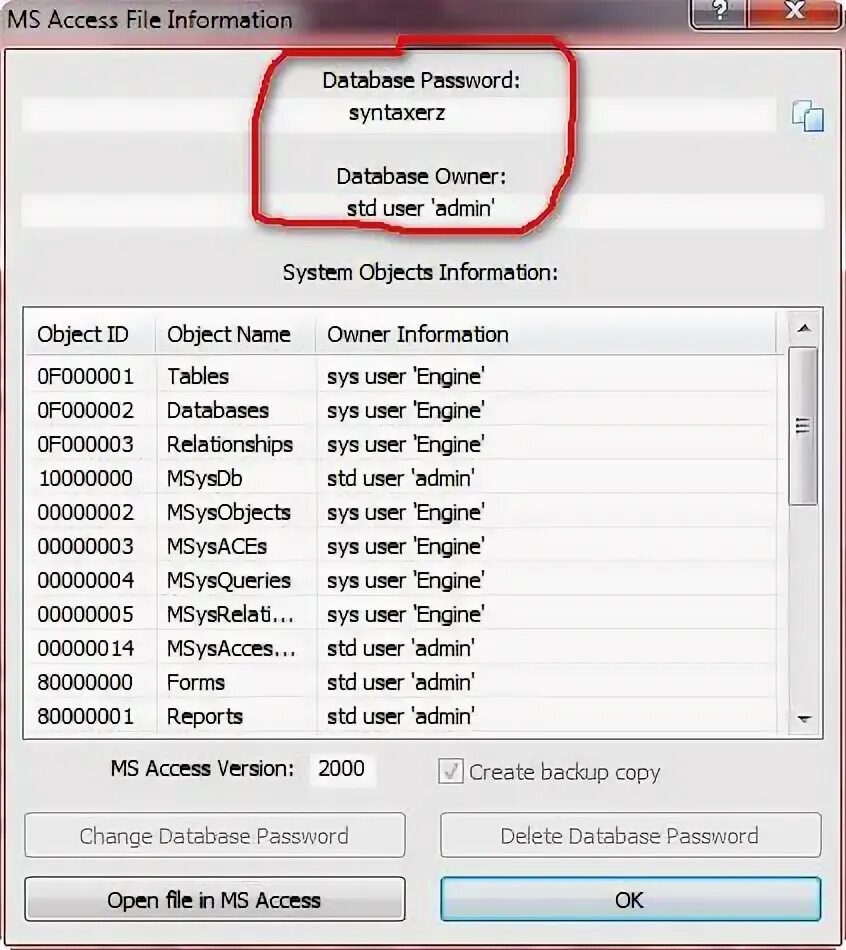 Passwords db