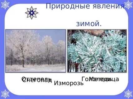 Название зимних явлений