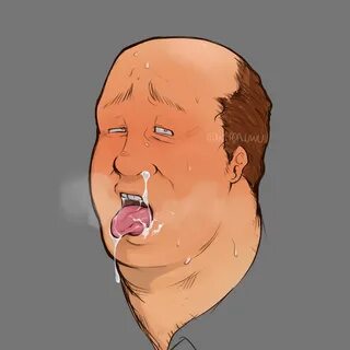 bill dauterive, king of the hill, simple background, 1boy, bald, bald man, ...
