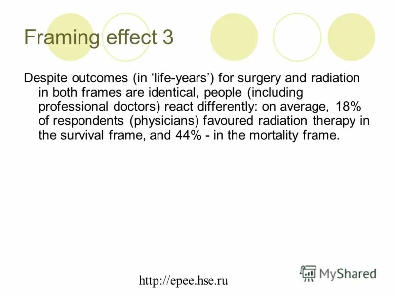 Framing effects