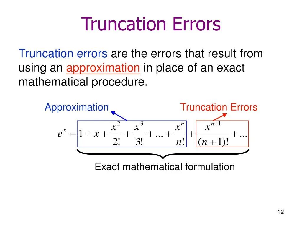 Truncation in Math. Error для презентации. Presentation Error пример. Math Error.