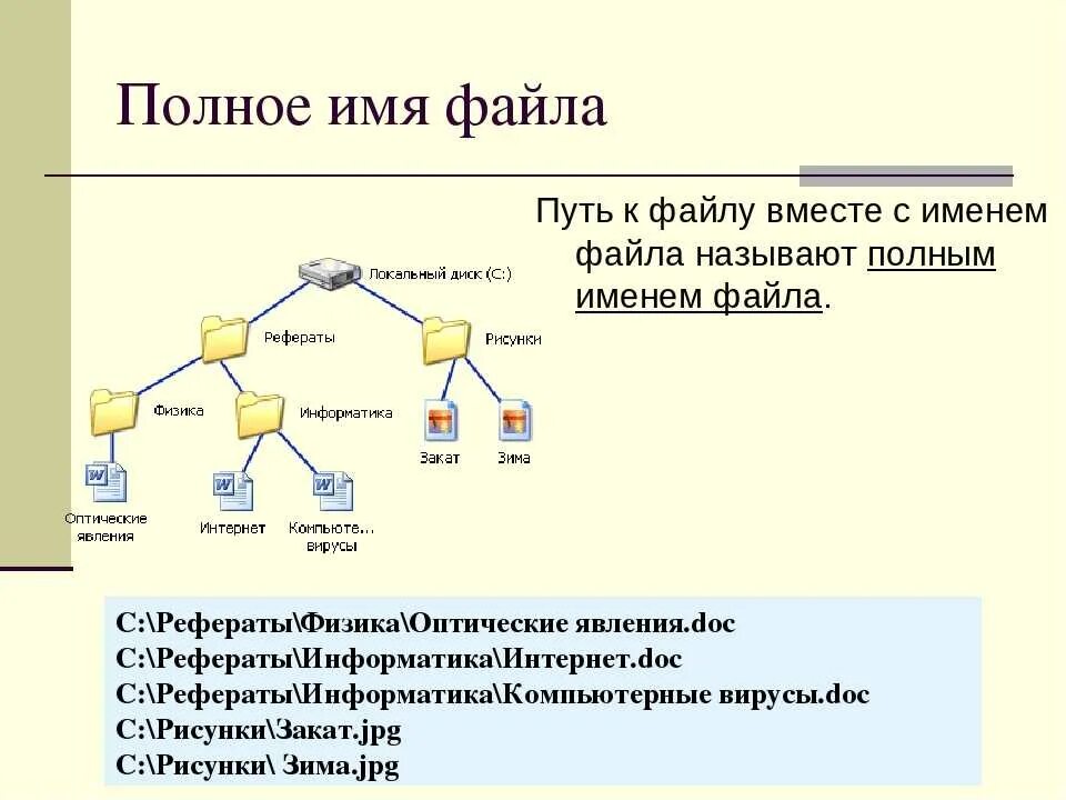 Папка каталоги дерево каталогов. Полное имя файла пример. Составь полное имя файла. Полное имя файла это в информатике. Укажите имя файла.