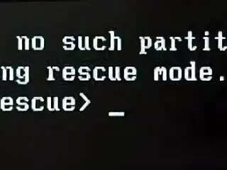 No partition grub rescue