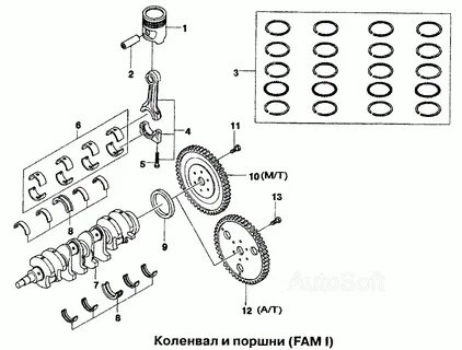 Ланос размер коленвала