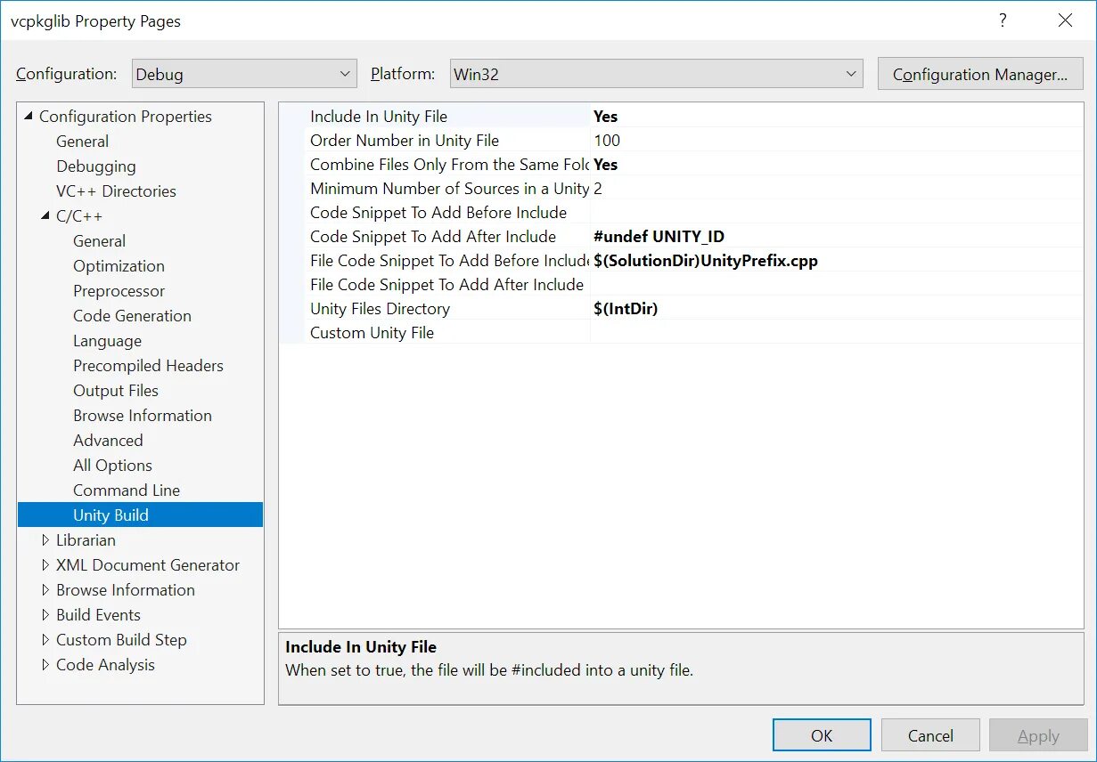 Unity directory. Платформа win32. unity c++. command line arguments visual studio 2019. код юнити на c++.