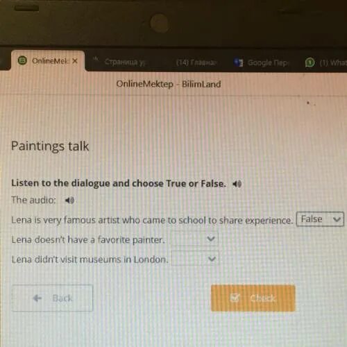 Listen to the Dialogue. Choose true or false. True or false ответы 4 класс a) he Interviewed. Result: 1) 14 > 14 = false 2) 14 > 3 = true 3) 14 > 115 = false.