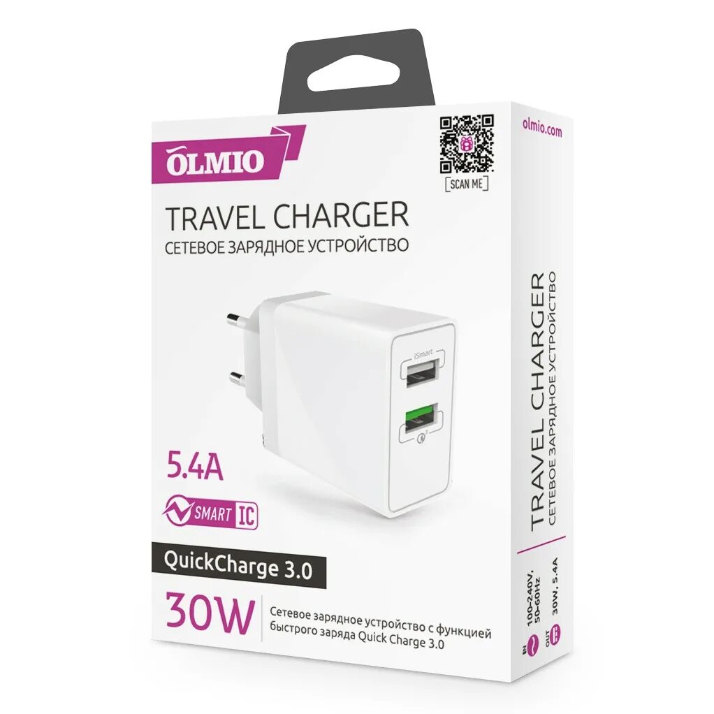 Зарядное устройство usb 30 вт. Сзу type-c 2 usb 2.4a olmio smart ic. сетевое зу 2usb 2.4a olmio smart ic, белое, lightning (043366). сетевое зу usbx2, 2.4a, smart ic, черное, olmio. сзу olmio usb 2.4a, smart ic (без кабеля).