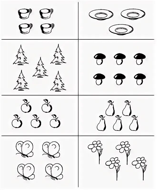 Сравнение количества предметов. Сравнение количества предметов для дошкольников. Сравнение количества предметов в подготовительной группе. Сравнение групп предметов задания. Математика средняя группа сравнение предметов