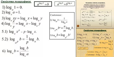 деление логарифмов