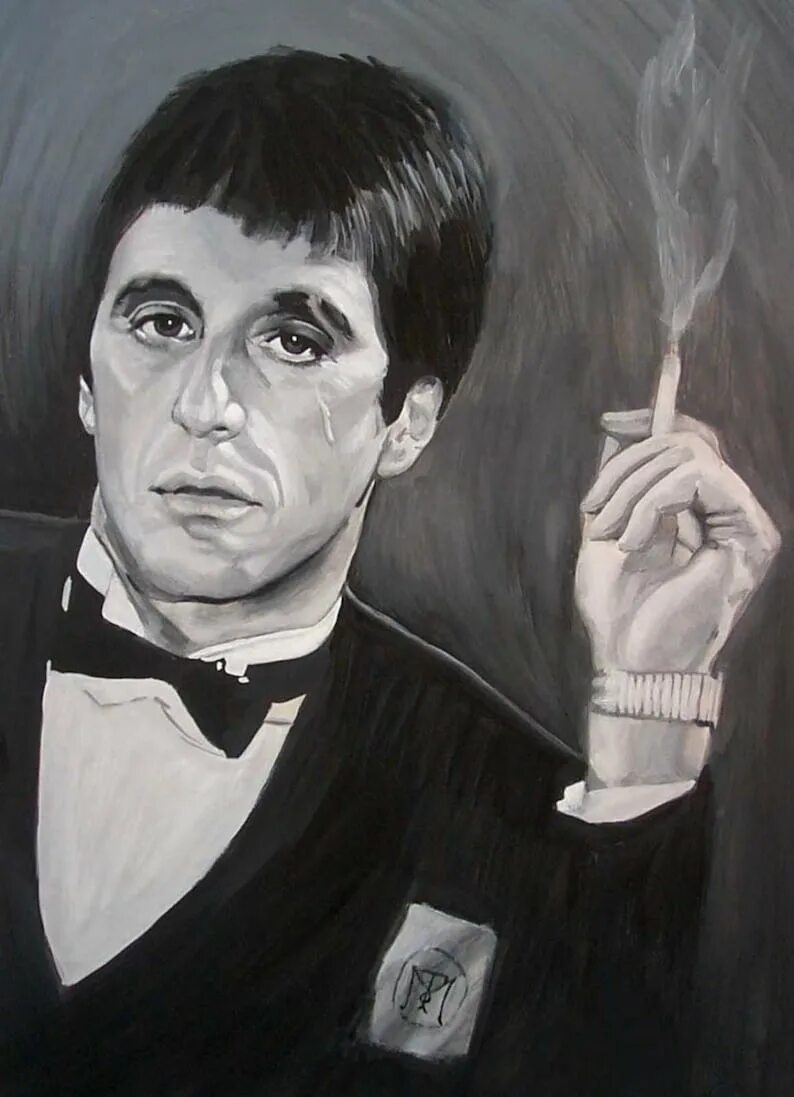 Лицо со шрамом 1080. Тони монтана. портрет тони монтана. al pacino tony montana. картина аль пачино лицо со шрамом.