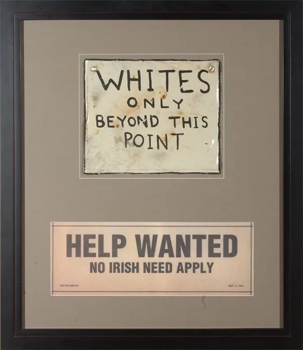 White only. No Irish sign.