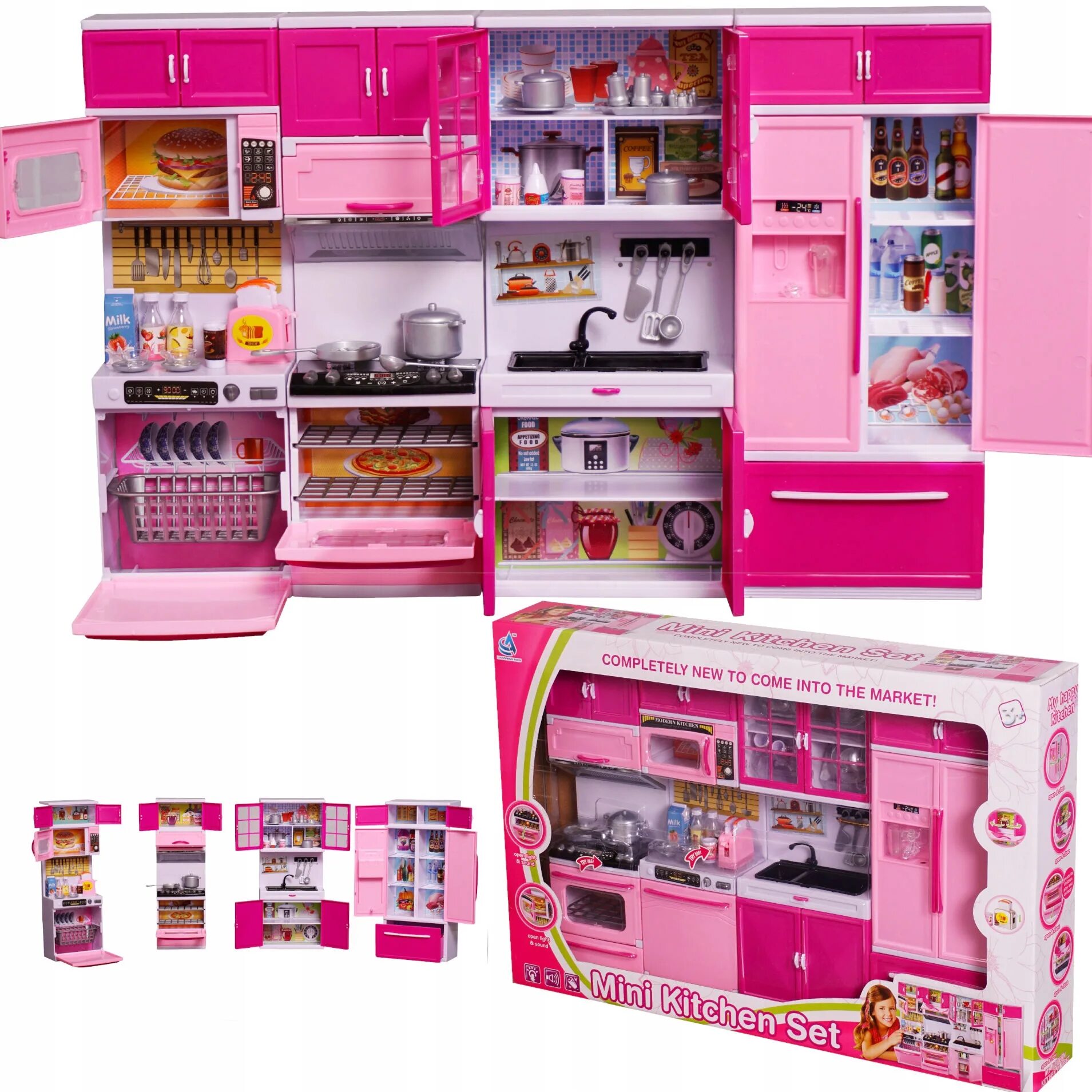 Большой набор кукол. Кухонный набор Барби (кухня (94 см) + набор посудки). Набор мебели для кукол маленькая кухонька dol0803025. Мебель для кукол «Барби». Кухня для Барби.
