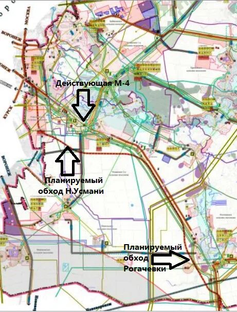 Карта новая усмань воронежская. Новая Усмань на карте. Объезд новой Усмани. Обход новой Усмани и Рогачевки. Объездная Лосево Павловск карта.