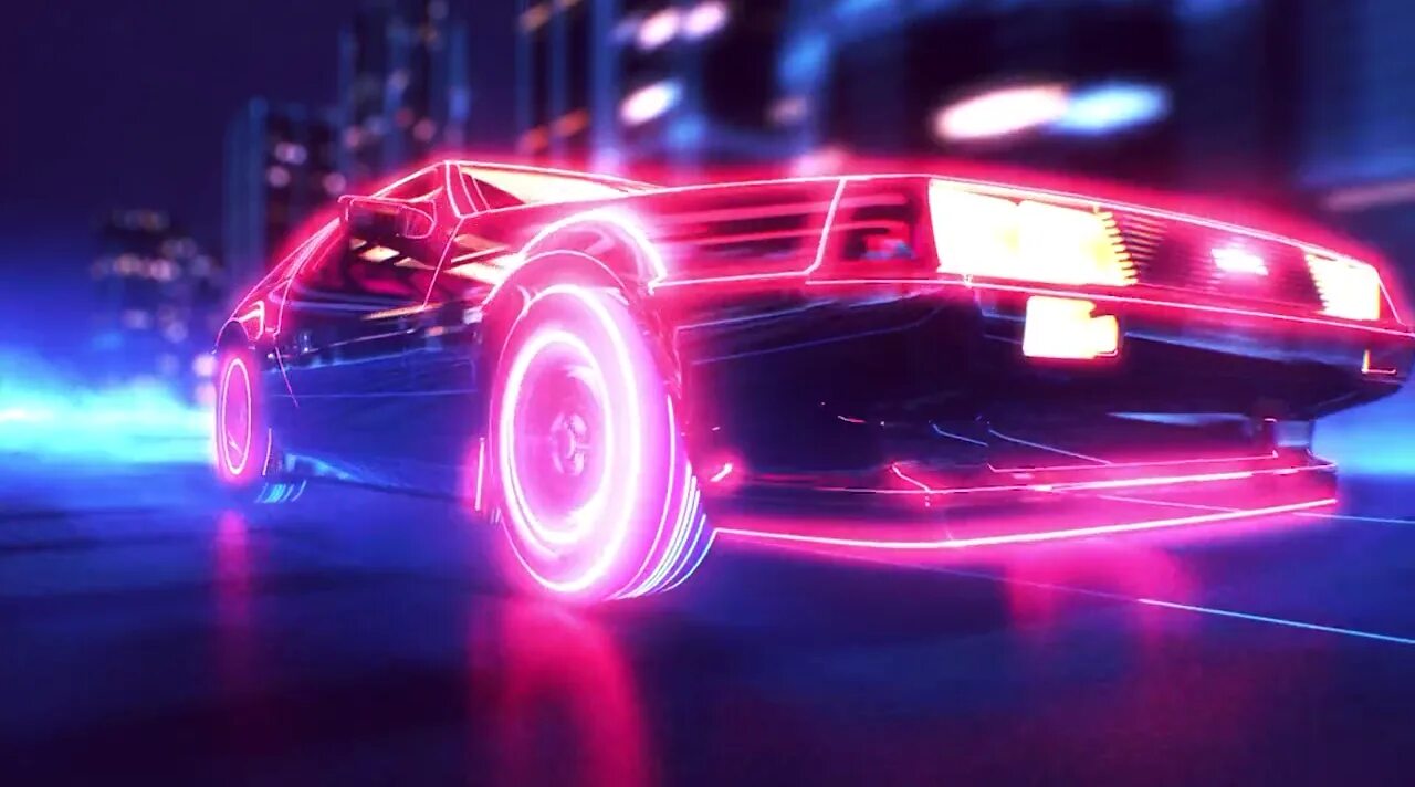 Drive round. Синтвейв Дэлориан. Делориан ретровейв. Делориан неон. Делориан Retro Neon.