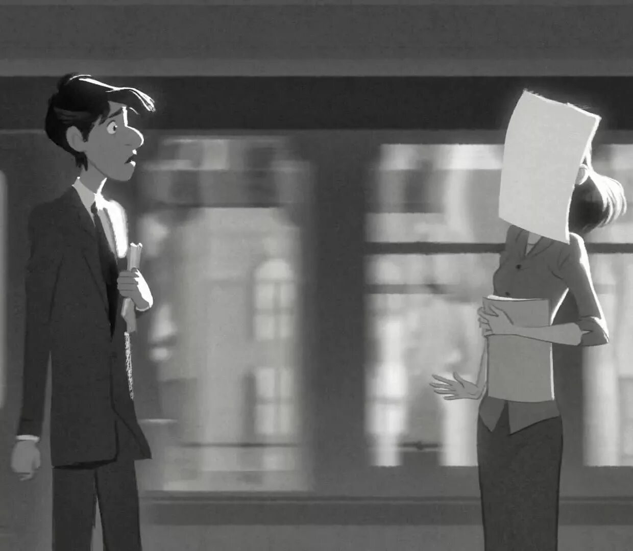 Paperman 2012. Pixar Paperman. Бумажный человек 2012. Paperman