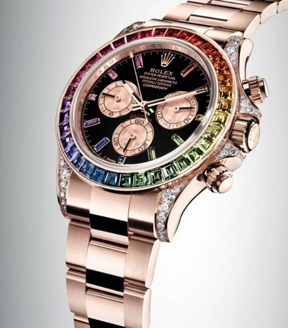 Дорогие часы ролекс. Rolex Cosmograph Daytona Rainbow. Rolex Oyster Perpetual Cosmograph Daytona. Rolex Daytona Rainbow. Rolex Daytona Cosmograph Gold Rainbow.