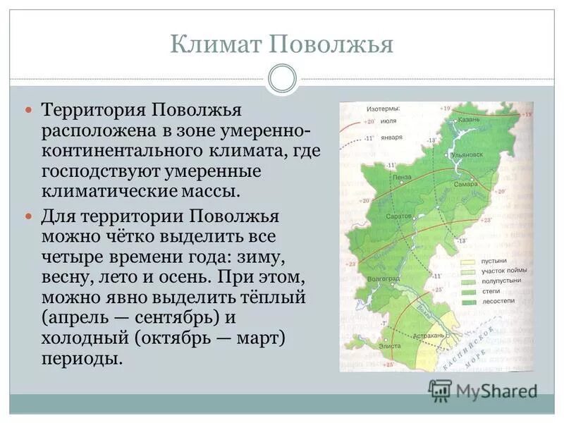 Перечислите природные зоны поволжья