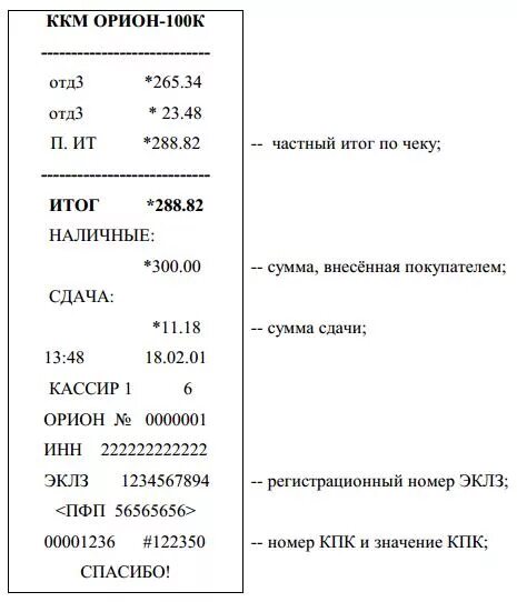 Не смогли определить доступные ккм. Расшифровка чека Орион 100. ККМ Орион 100к. Реквизиты чеков ККМ Орион-100. Чек ККМ расшифровка.