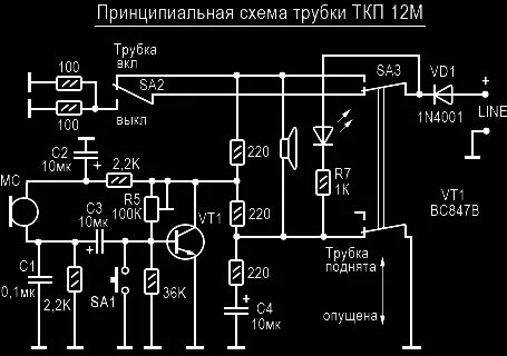 Трубка схема