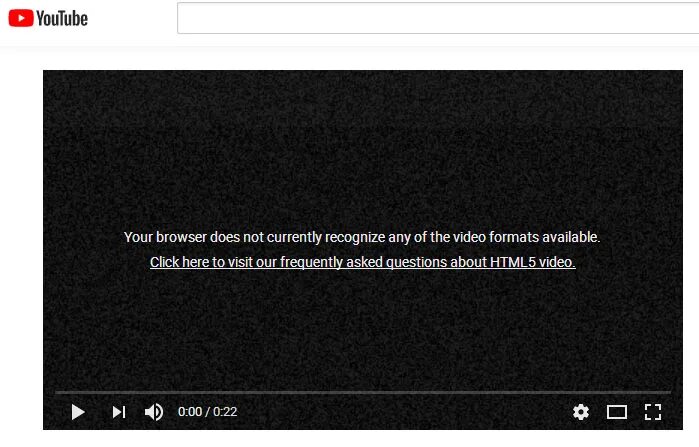 Video file not found как исправить. Html5 video file not found. html5 video file not found фото. сбой проигрывателя youtube. при просмотре ошибка видео.