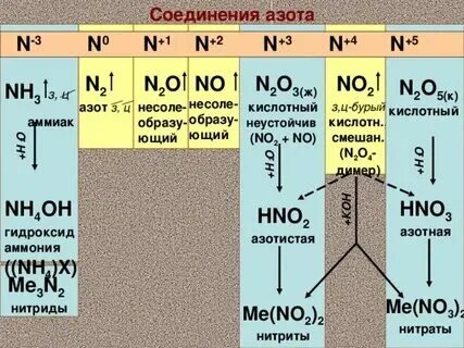 Какие водородные соединения образует азот. Какие водородные соединения образует азот
